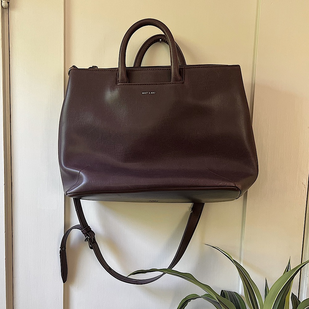 Matt & Nat Kintla Purse / Laptop / crossbody Bag in Fig